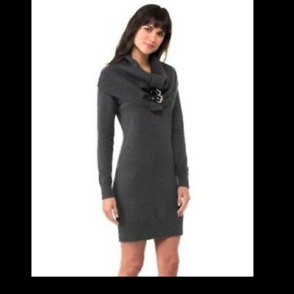 Michael Kors buckle cowl sweater dress size S